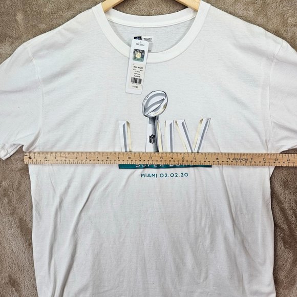 NWT NFL Team Apparel Super Bowl Liv Miami 02.02.20 Football Mens Sz XL White Tee - Picture 5 of 10